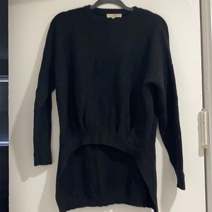 Black high-low sweater top